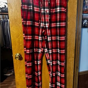 Plaid Red and Black Men's Sweatpants